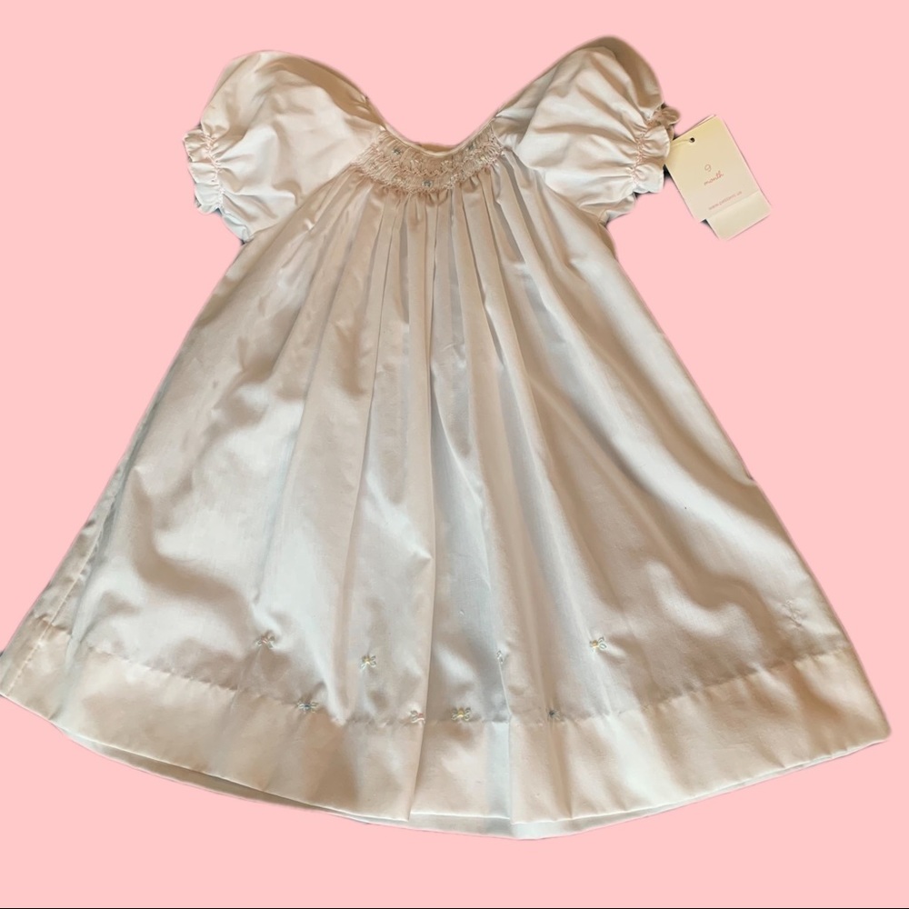 Smocked White Dress